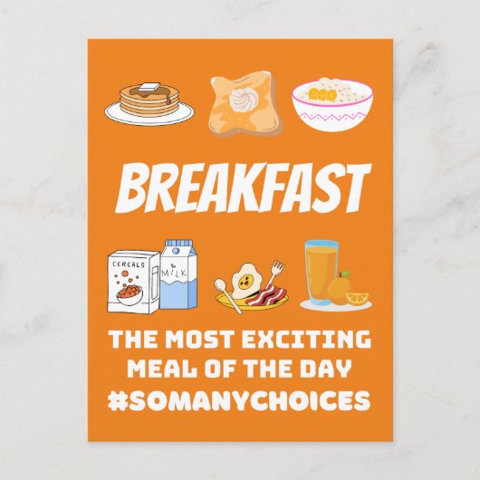 Aufregendes Frühstück Postkarte (Vorderseite)