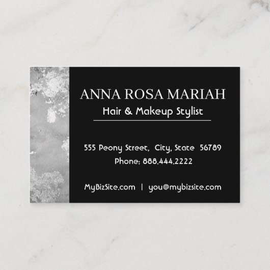 * Aufregendes graues abstraktes Visitenkarte (Rückseite)