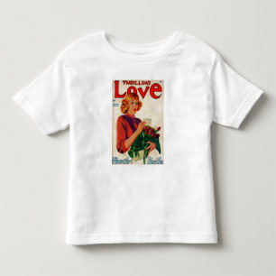 Aufregendes Liebe-Titelseite Kleinkind T-shirt