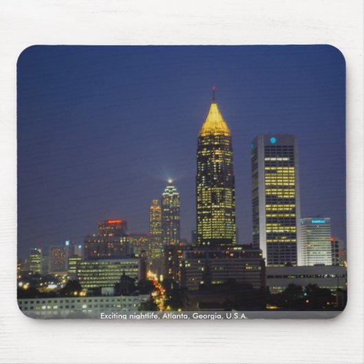 Aufregendes Nachtleben, Atlanta, Georgia, USA Mousepad (Vorne)