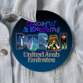 Aufregendes und buntes Dubai Button (Beispiel)
