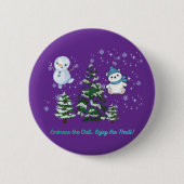 Aufregendes winterliches Königspurpur Button (Vorderseite)