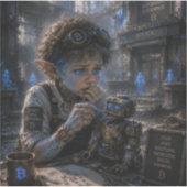 Aufregung / Robotiktechniker / Bank Aufkleber (Vorderseite)