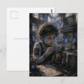 Aufregung / Robotiktechniker / Bank Postkarte (Vorne/Hinten)