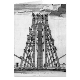 Aufrichten des alten ägyptischen Obelisk