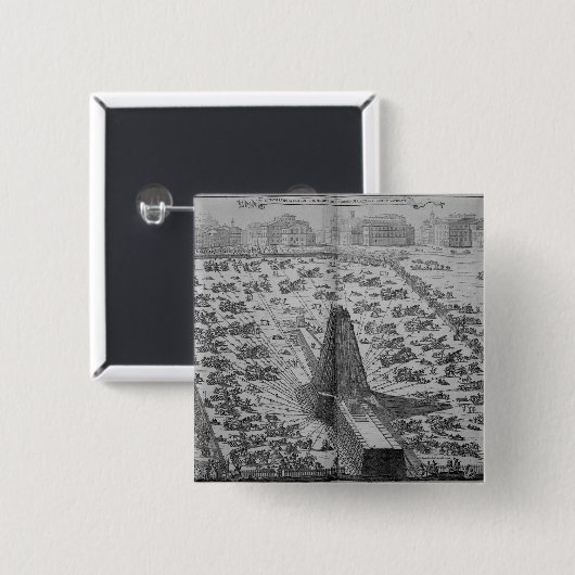 Aufrichten des alten ägyptischen Obelisk Button (Vorne & Hinten)