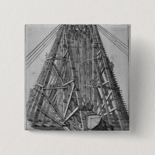 Aufrichten des alten ägyptischen Obelisk Button