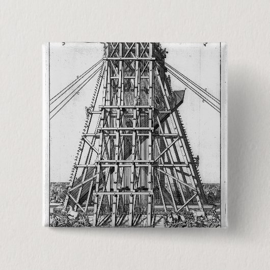 Aufrichten des alten ägyptischen Obelisk Button (Vorderseite)