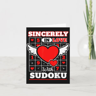 Aufrichtig verliebt in Sudoku Süße Valentines Karte
