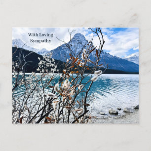 Aufrichtige Beileidsbekundung Zitat Berglandschaft Postkarte