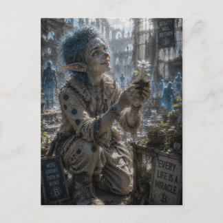 Aufrichtiger Glaube / Clown / Pflanzenausstellung Postkarte