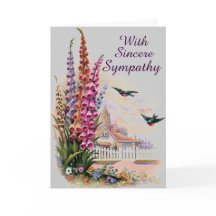 Aufrichtiges BeileidVintage Cowbell-Blumen und