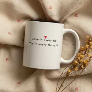 Aufrichtiges Zitat Zweifarbige Tasse
