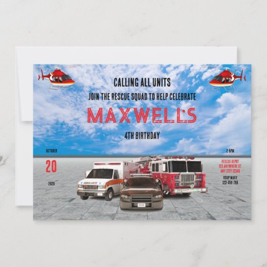 Aufruf aller Einheiten zum Geburtstag Einladung (Vorderseite)