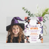 Aufruf aller Hexen Halloween Party-Foto der Kostüm Einladung (Stehend Vorderseite)