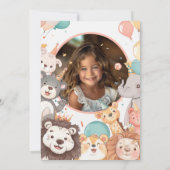 Aufruf aller Party Circus Foto Geburtstag Einladung (Rückseite)