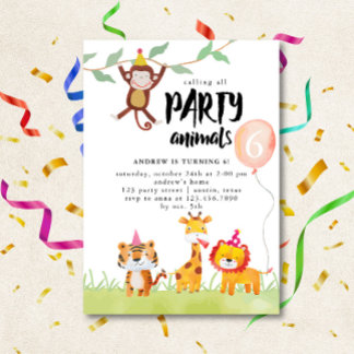 Aufruf aller Party Wasserfarbe Geburtstag Einladung