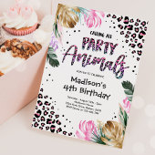 Aufruf an "All Party Animal Safari Leopard Geburts Einladung