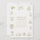 Aufruf an alle Campers Kindergeburtstag Party Einl Einladung (Vorderseite)