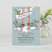 Aufruf an alle Elfen-Feiertage Einladung (Stehend Vorderseite)