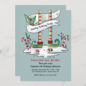 Aufruf an alle Elfen-Feiertage Einladung (Vorne/Hinten)