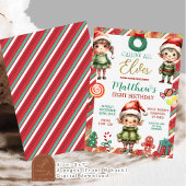 Aufruf an alle Elfen Weihnachts-Cookie-Kindergebur Einladung