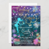 Aufruf an alle Fairies zum Geburtstag Einladung (Vorne/Hinten)