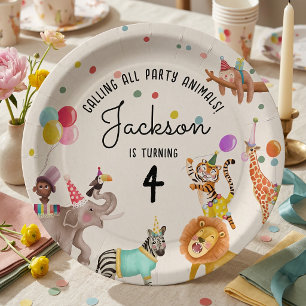 Aufruf an alle Partytiere Safari-Joint-Geburtstag Pappteller