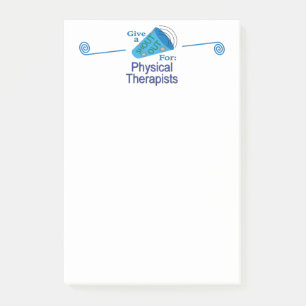 Aufruf an Physiotherapeuten Post-it Klebezettel