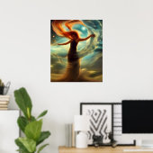 Aufruf der Elements AI Fantasy Digital Art Print Poster (Heimbüro)