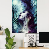 Aufruf der Forest AI Fantasy Digital Art Print Poster (Heimbüro)