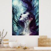 Aufruf der Forest AI Fantasy Digital Art Print Poster (Küche)