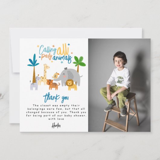 Aufruf der Geburtstagspartei aller Party Dankeskarte (Vorderseite)