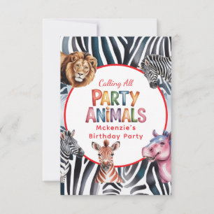 Aufruf der Geburtstagspartei aller Party Dankeskarte