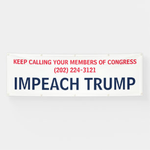 Aufruf des Kongresses, Trump Protest zu impliziere Banner