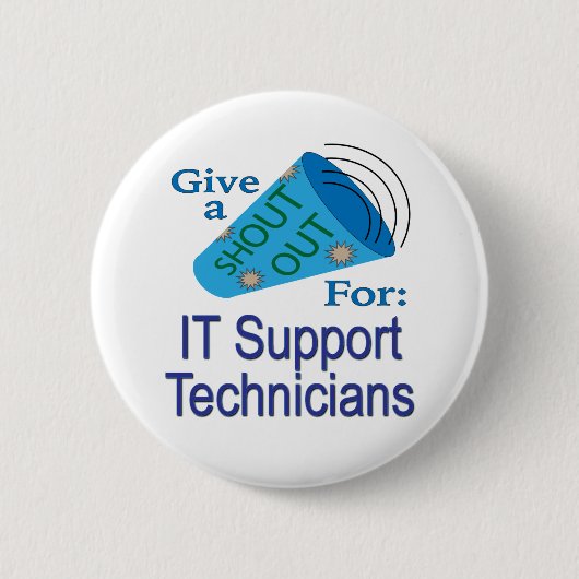 Aufruf für IT-Support-Techniker Button (Vorderseite)