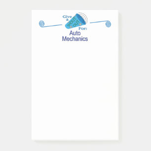 Aufruf für Kfz-Mechaniker Post-it Klebezettel