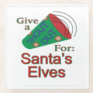 Aufruf für Santas Elfen Glasuntersetzer