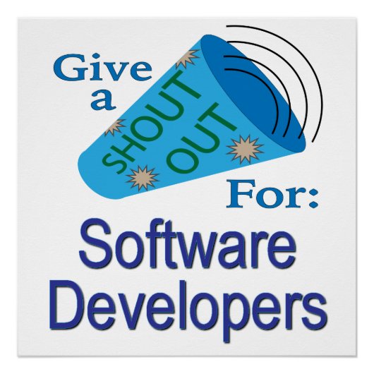 Aufruf für Softwareentwickler Poster (Vorderseite)