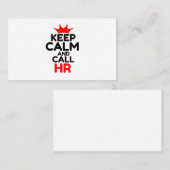 AUFRUF UND AUFRUF BEHALTEN VISITENKARTE (Vorne/Hinten)