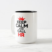 AUFRUF UND AUFRUF BEHALTEN ZWEIFARBIGE TASSE (Vorderseite Links)