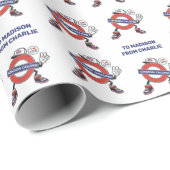 Aufruf von benutzerdefinierten Texten in London Geschenkpapier (Rolleneckpunkt)