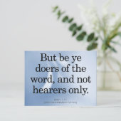 Aufruf zum Handeln James 1-22 Postkarte (Stehend Vorderseite)