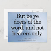 Aufruf zum Handeln James 1-22 Postkarte (Vorne/Hinten)