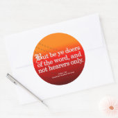 Aufruf zum Handeln James 1-22 Runder Aufkleber (Umschlag)