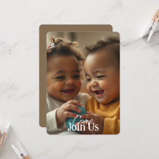 Aufruf zum Hinzufügen von Foto und Text Einladung