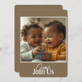 Aufruf zum Hinzufügen von Foto und Text Einladung (Vorne/Hinten)