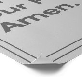 Aufruf zum Segnen von Nahrungsmitteln Poster (Ecke)