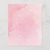 Aufruf zur Verlobung von Aquarellfarben für Budget (Rückseite)