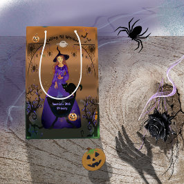 Aufrufen aller Hexen Halloween Geburtstag Mittlere Geschenktüte